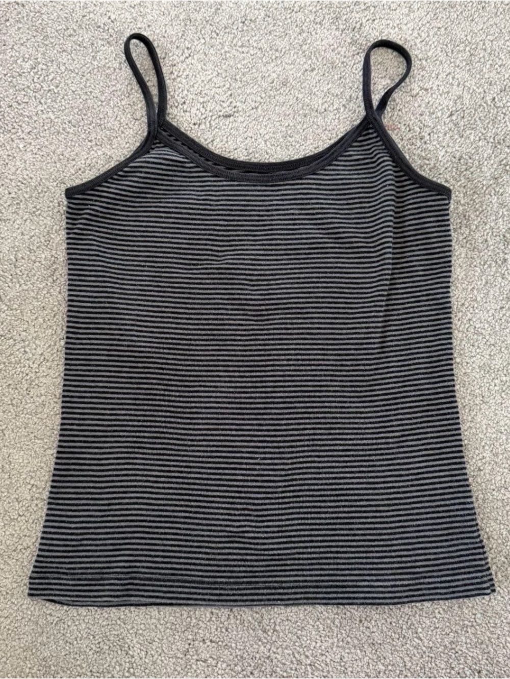 Brandy Melville Black & Gray Striped Camisole